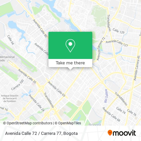 Mapa de Avenida Calle 72 / Carrera 77