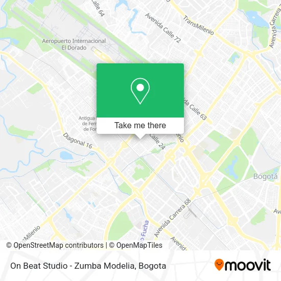 On Beat Studio - Zumba Modelia map