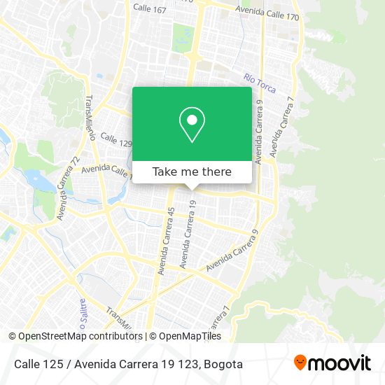 Calle 125 / Avenida Carrera 19 123 map