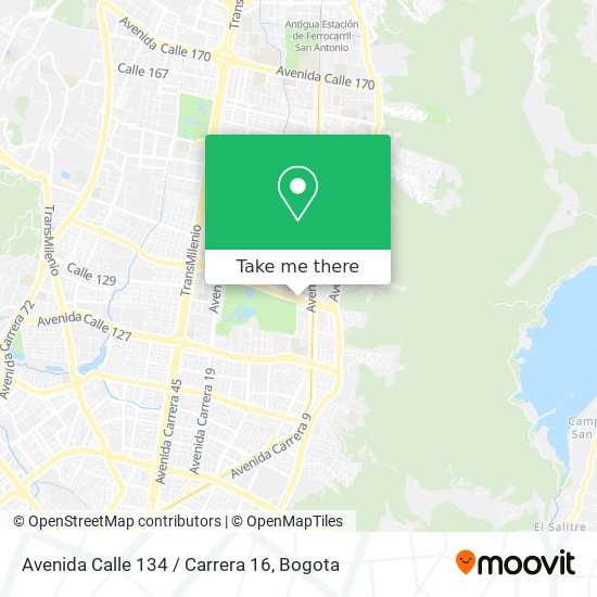 Avenida Calle 134 / Carrera 16 map