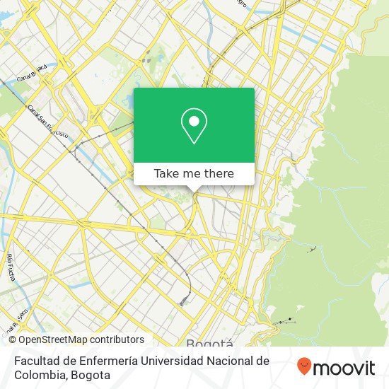 Facultad de Enfermería Universidad Nacional de Colombia map