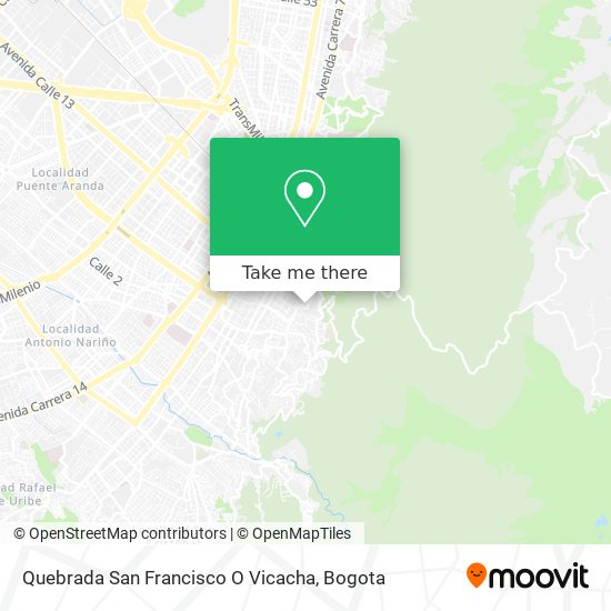 Quebrada San Francisco O Vicacha map