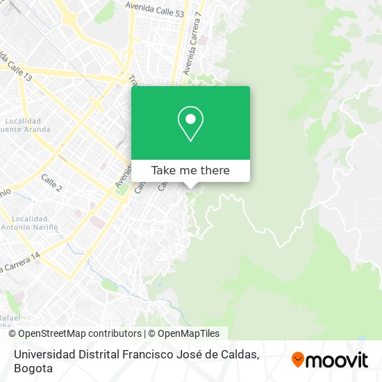 Universidad Distrital Francisco José de Caldas map