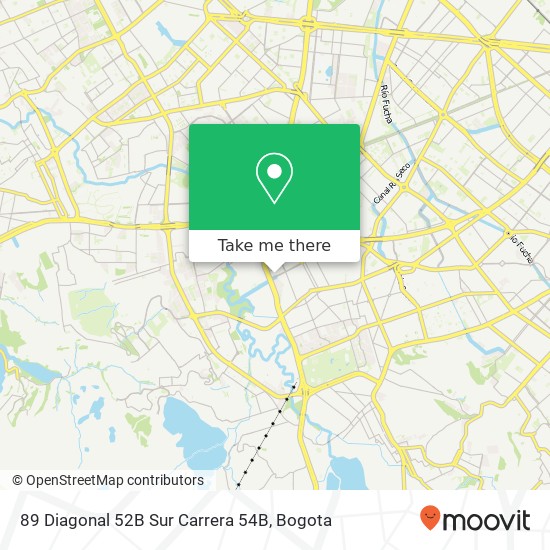 Mapa de 89 Diagonal 52B Sur Carrera 54B