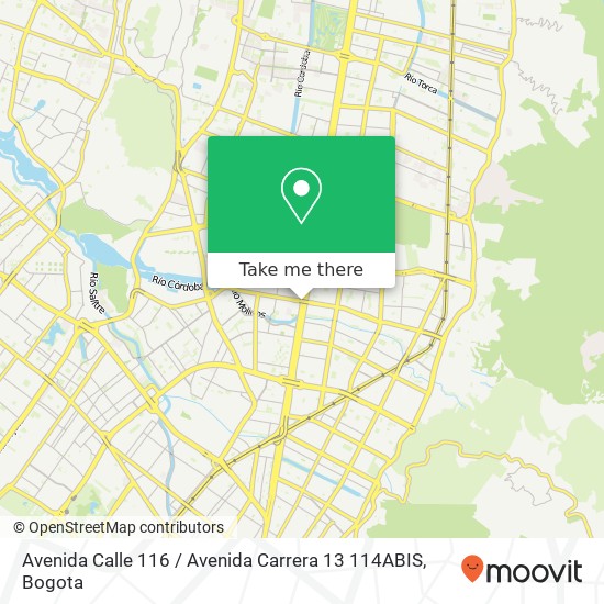 Avenida Calle 116 / Avenida Carrera 13 114ABIS map