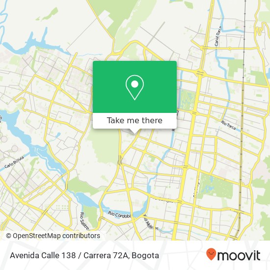 Avenida Calle 138 / Carrera 72A map