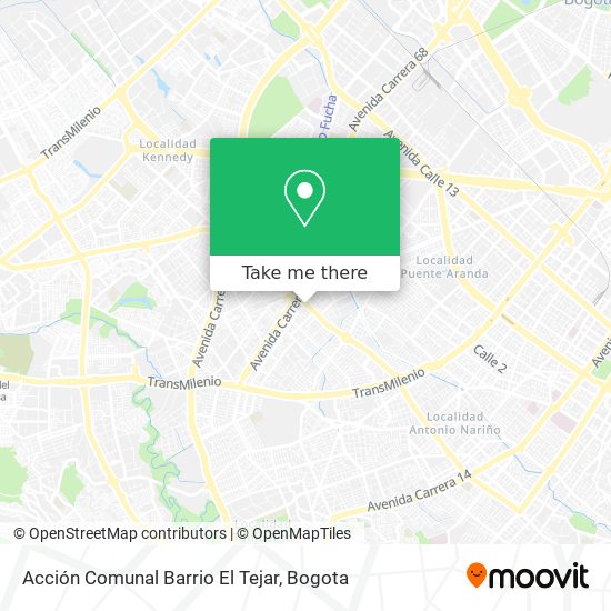 Acción Comunal Barrio El Tejar map
