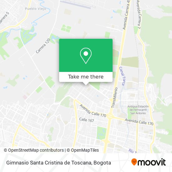 Mapa de Gimnasio Santa Cristina de Toscana