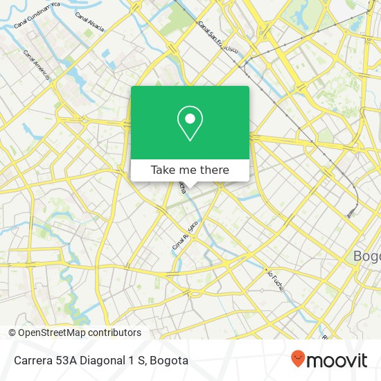 Mapa de Carrera 53A Diagonal 1 S