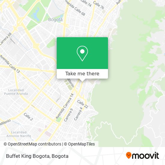 Buffet King Bogota map