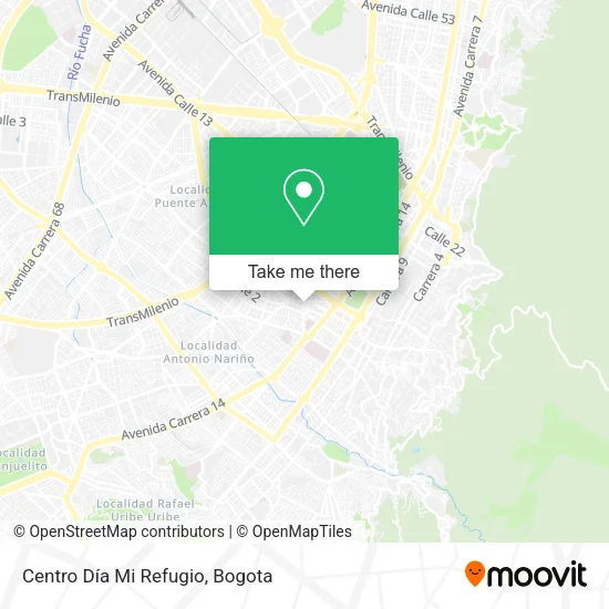 Mapa de Centro Día Mi Refugio