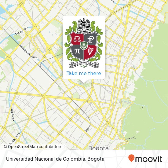 Universidad Nacional de Colombia map