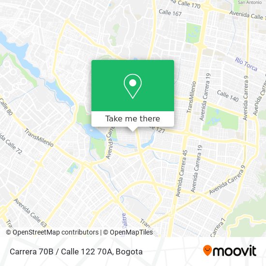 Carrera 70B / Calle 122 70A map
