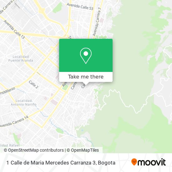 Mapa de 1 Calle de Maria Mercedes Carranza 3