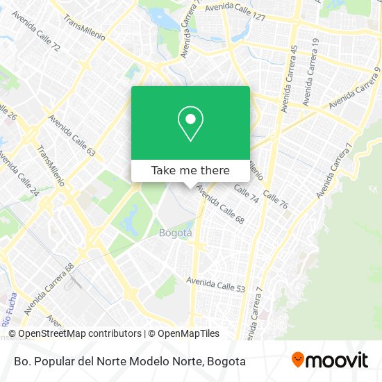 Mapa de Bo. Popular del Norte Modelo Norte