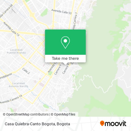 Casa Quiebra-Canto Bogota map