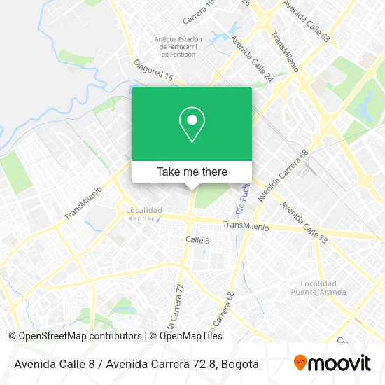 Avenida Calle 8 / Avenida Carrera 72 8 map