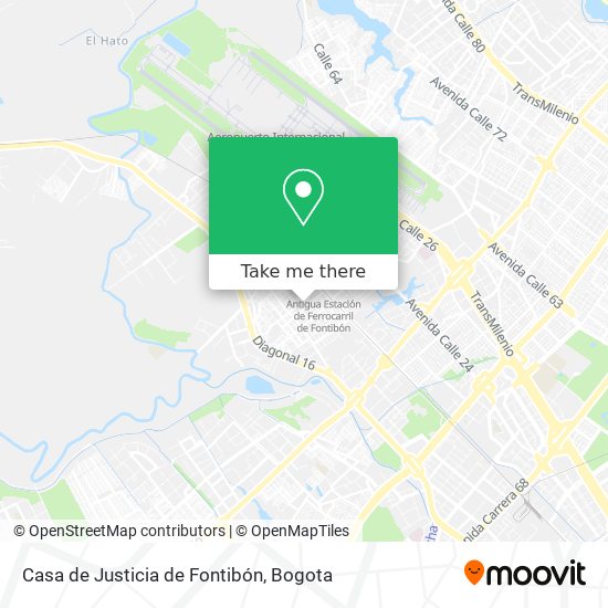 Mapa de Casa de Justicia de Fontibón
