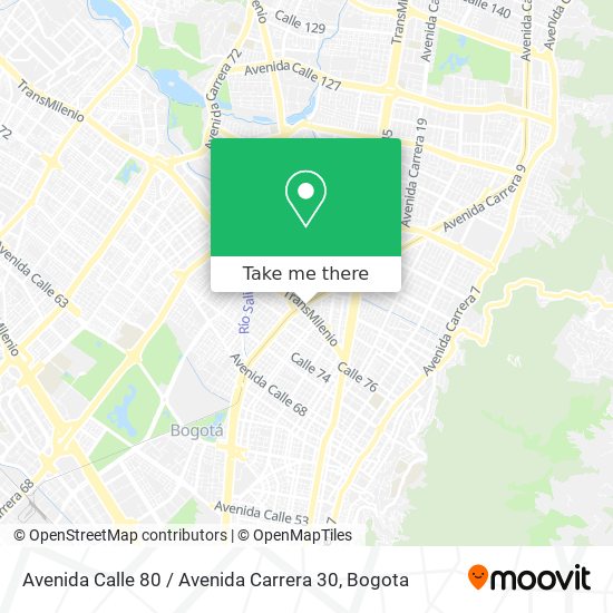 Avenida Calle 80 / Avenida Carrera 30 map