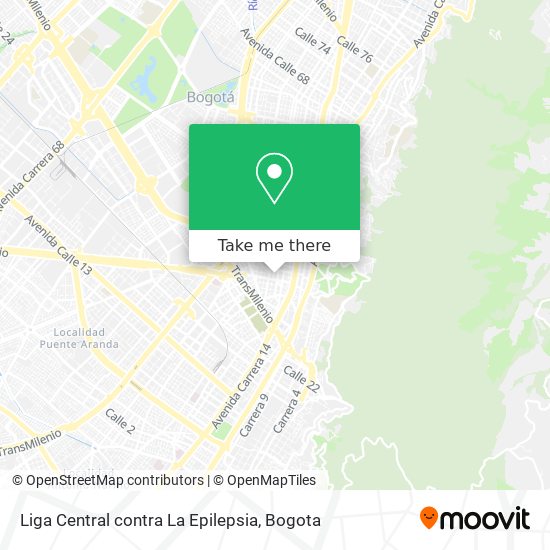 Mapa de Liga Central contra La Epilepsia