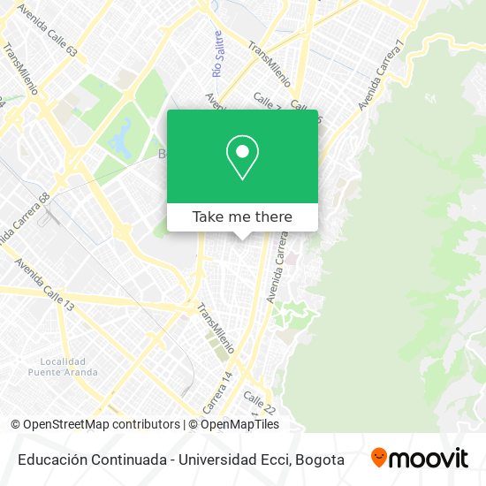 Educación Continuada - Universidad Ecci map
