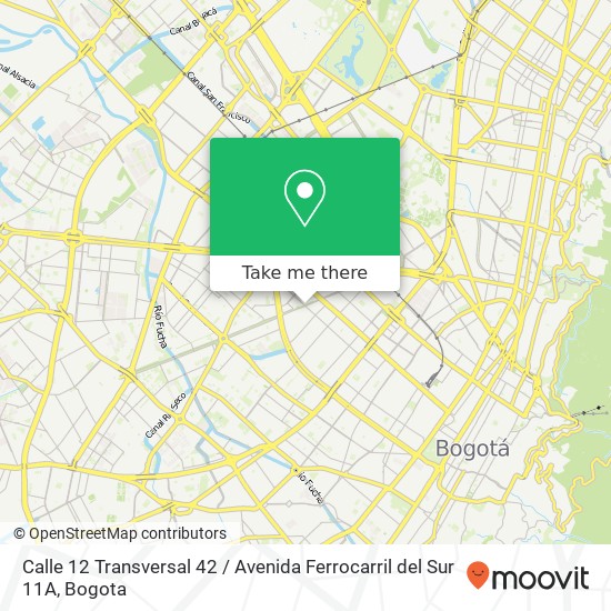 Mapa de Calle 12 Transversal 42 / Avenida Ferrocarril del Sur 11A