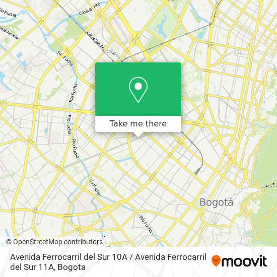 Avenida Ferrocarril del Sur 10A / Avenida Ferrocarril del Sur 11A map