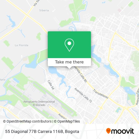 55 Diagonal 77B Carrera 116B map