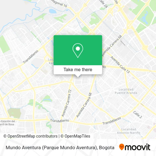 Mundo Aventura (Parque Mundo Aventura) map