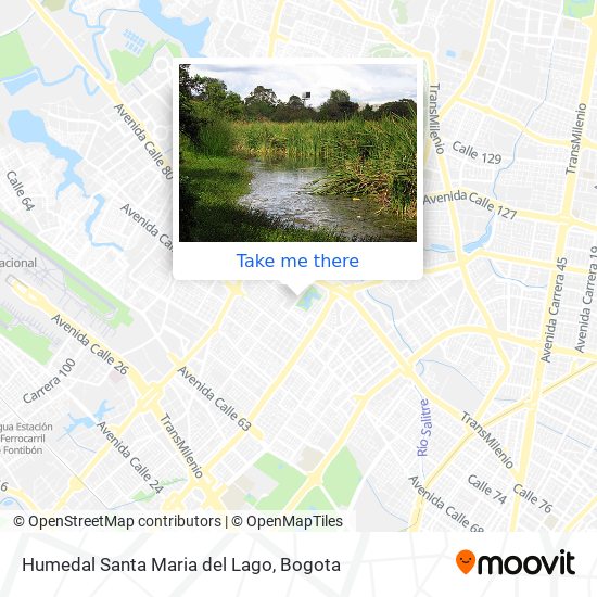 Humedal Santa Maria del Lago map