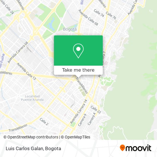 Luis Carlos Galan map