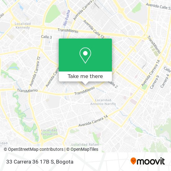 Mapa de 33 Carrera 36 17B S
