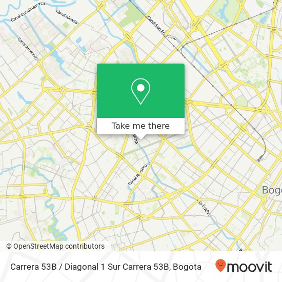 Carrera 53B / Diagonal 1 Sur Carrera 53B map