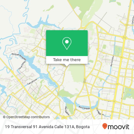 Mapa de 19 Transversal 91 Avenida Calle 131A