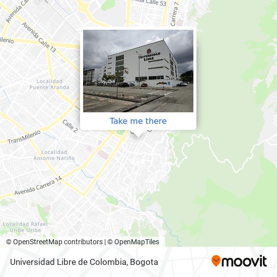 Mapa de Universidad Libre de Colombia