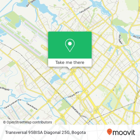 Mapa de Transversal 95BISA Diagonal 25G