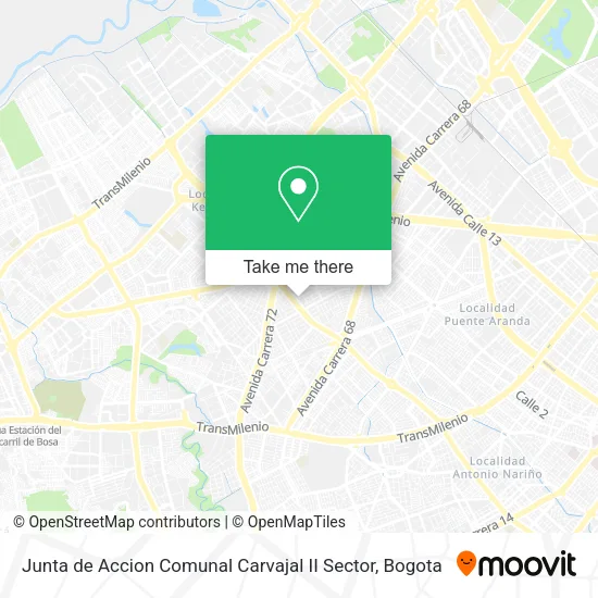 Mapa de Junta de Accion Comunal Carvajal II Sector
