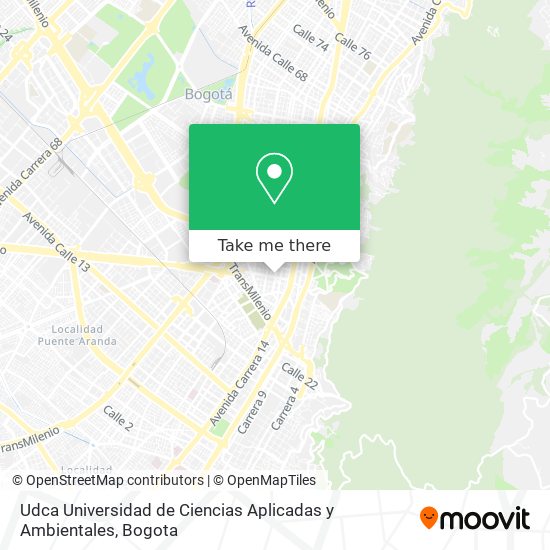 Mapa de Udca Universidad de Ciencias Aplicadas y Ambientales