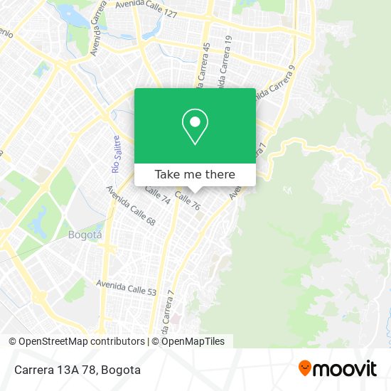 Mapa de Carrera 13A 78