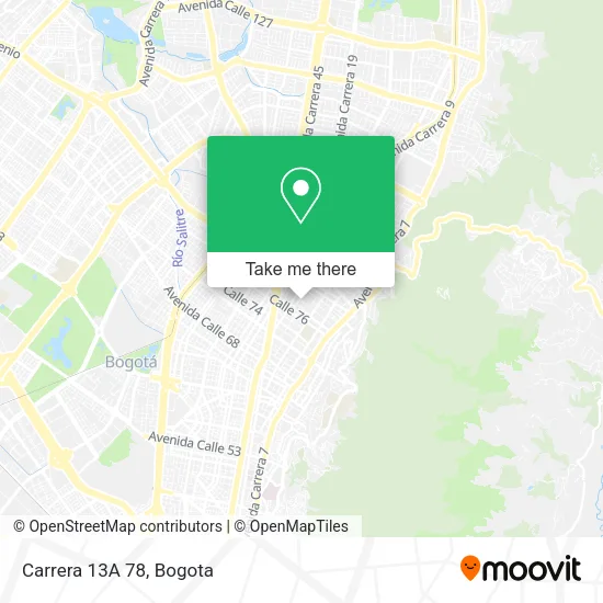 Carrera 13A 78 map