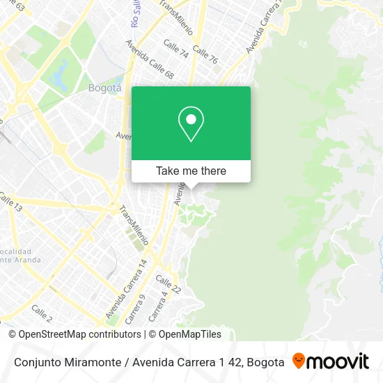 Mapa de Conjunto Miramonte / Avenida Carrera 1 42
