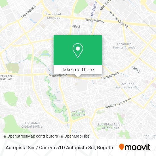 Mapa de Autopista Sur / Carrera 51D Autopista Sur