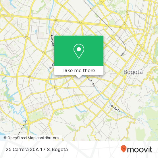 Mapa de 25 Carrera 30A 17 S