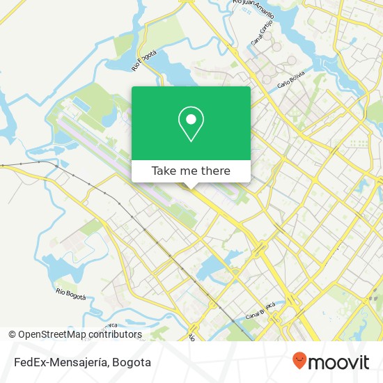FedEx-Mensajería map