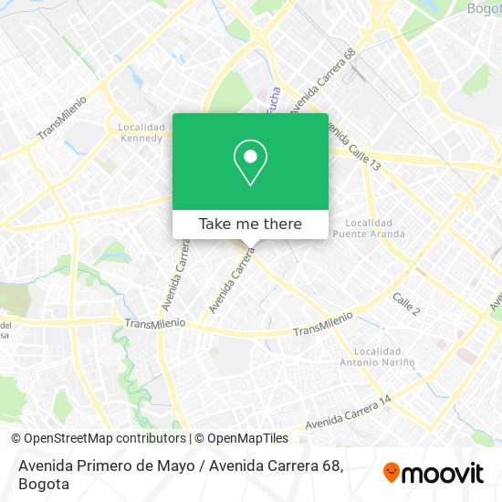 Avenida Primero de Mayo / Avenida Carrera 68 map