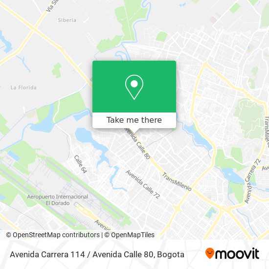 Avenida Carrera 114 / Avenida Calle 80 map