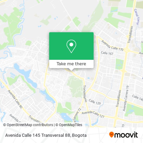 Avenida Calle 145 Transversal 88 map