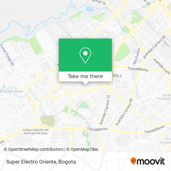 Mapa de Super Electro Oriente