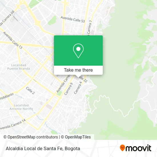 Mapa de Alcaldia Local de Santa Fe