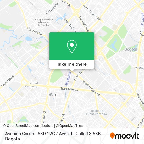 Mapa de Avenida Carrera 68D 12C / Avenida Calle 13 68B